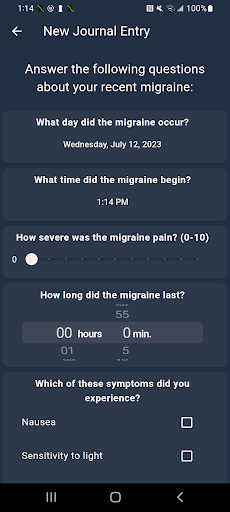 MiWear Journal Screen 3