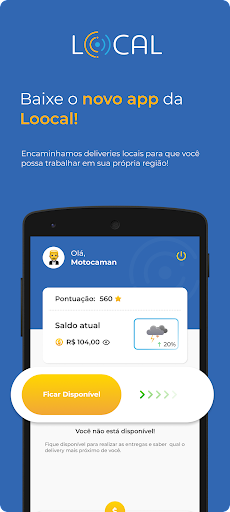 Android application Loocal - Entregadores screenshort