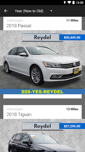Reydel Volkswagen DealerApp Screen 3