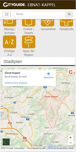 Cityguide Ebnat-Kappel Screen 2