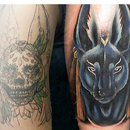 Ikonbild för Täcka tatueringar