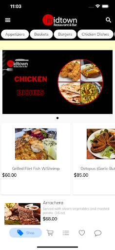 Android application Midtown Restaurant screenshort