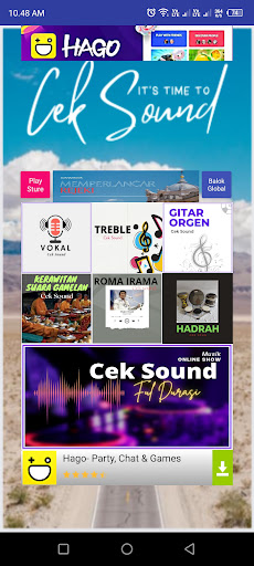 Android application Cek Sound screenshort