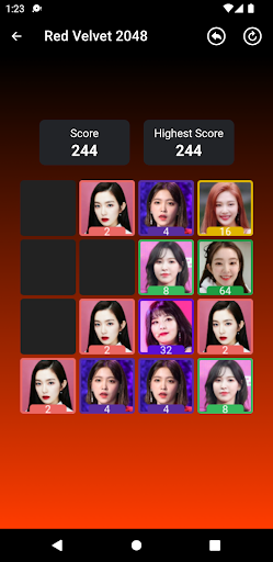 Red Velvet 2048 Game Screen 3