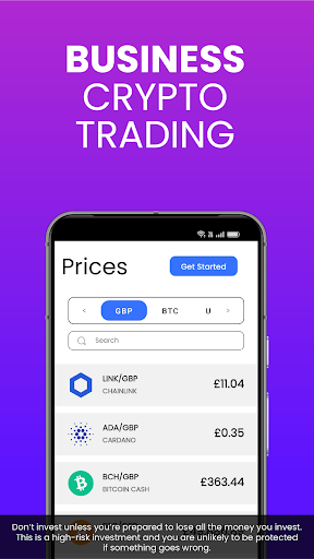 Android application coinpass: Crypto for Business screenshort