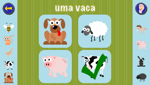 Android application Gus Learns Portuguese for Kids screenshort