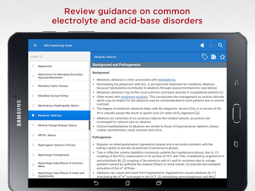 Screenshot of MGH Nephrology Guide