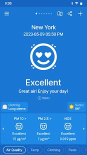 MiseMise - Air Quality, WHO Screenshot