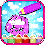 Coloring game for shopkin kids icon