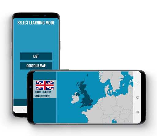 Android application Flags and capitals screenshort