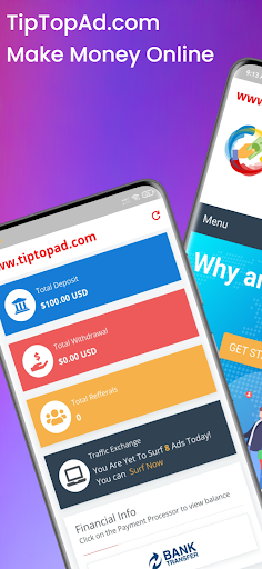 Android application TipTopAd - Make Money Online screenshort