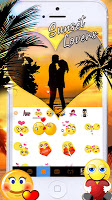 screenshot of Lovers at Sunset Beach Keyboard Theme