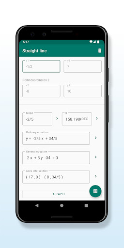 Android application Straight Line screenshort