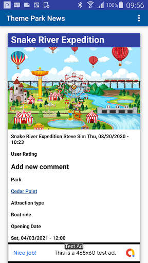 Theme Park News Screen 3