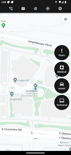 Android application PWV Mobile Panic screenshort