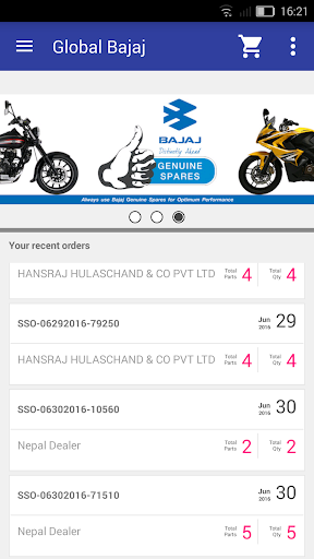 Android application Spare Parts – GloBAL Connect screenshort