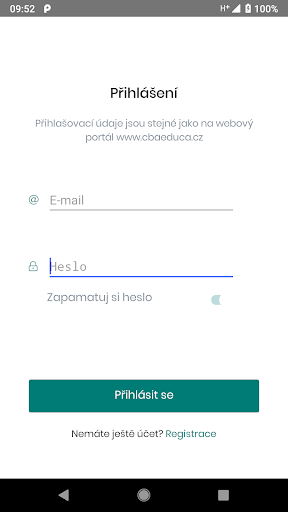 ČBA EDUCA Screen 2