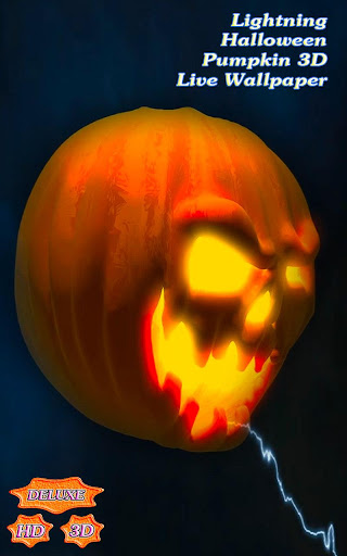 Lightning Halloween Pumpkin 3D