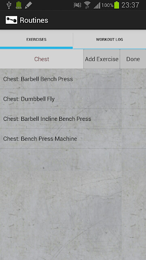 GymLog Screen 2