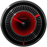 NEON RED Laser Clock Widget icon