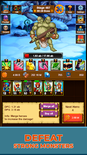 Screenshot of Idle Pixel Heroes: Idle Merger
