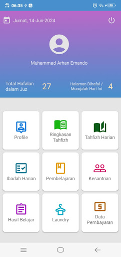 Sistem Laporan Santri Screen 2