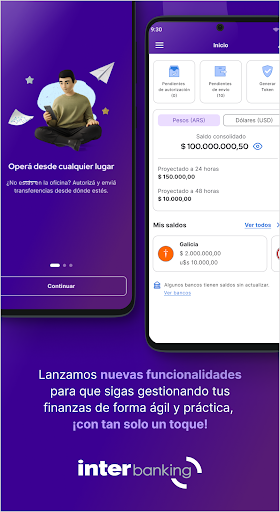Android application Interbanking screenshort