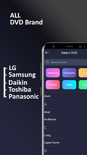 Android application DVD Player Remote screenshort