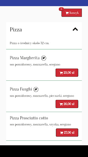 Android application Pizzeria Włoskie Klimaty screenshort