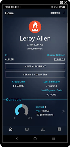 Android application Porter Gas Service screenshort