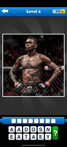 Guess the Fighter MMA UFC Quiz Screen 3