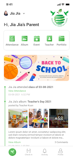 Android application My Child Profile screenshort