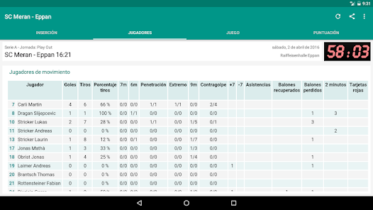 Screenshot 13 Estadísticas Balonmano android
