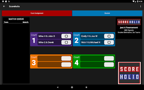 Scoreholio: Tournaments, Simplified. Varies with device APK screenshots 11