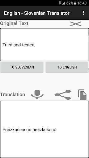English - Slovenian Translator Screen 3