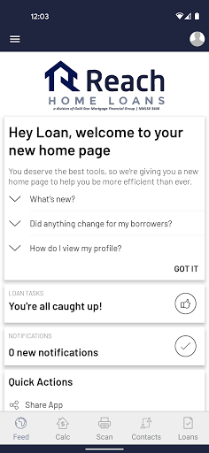 Android application Reach Home Loans screenshort