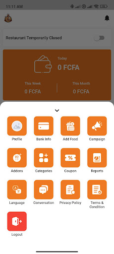 Android application Foozila Kitchen screenshort