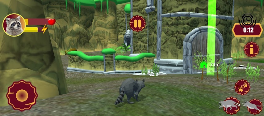 #3. Raccoon Jungle simulation 3D (Android) By: MEAK Gaming