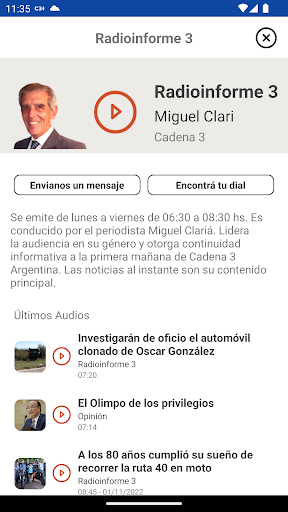 Cadena 3 Argentina Screen 3