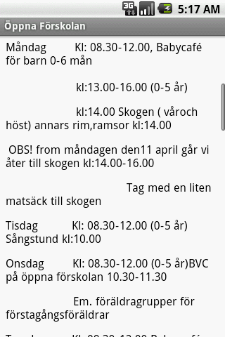 Öppna Förskolan Screen 2