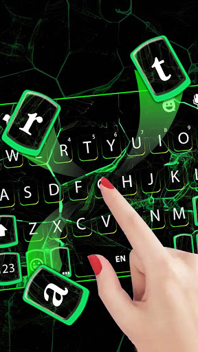 Neon Green Marble Keyboard Bac Screen 3