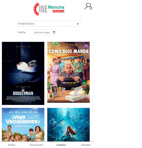 Android application Cine Mancha screenshort