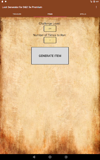 Loot Generator DandD 5e Premium