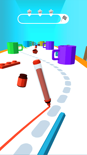 Android application Run Race Pen 3D screenshort