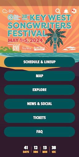 Android application Key West Songwriters Festival screenshort