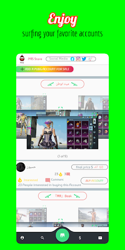 Android application PAS - PubgM Accounts Store screenshort