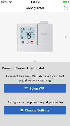 Android application Daikin Configurator screenshort