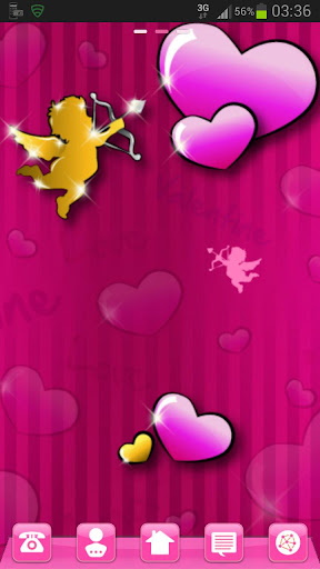 Android application Lovely Pink Theme GO Launcher screenshort