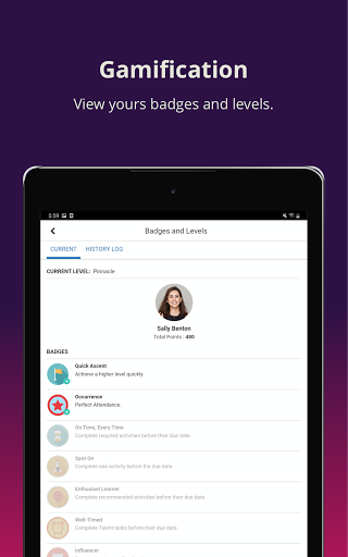 Screenshot of SumTotal Mobile