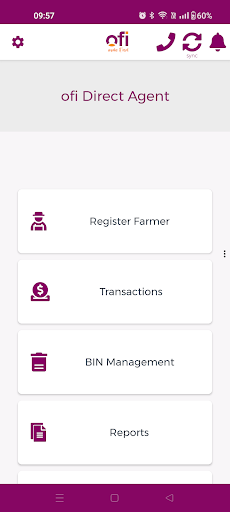 Android application ofi Direct Agent screenshort